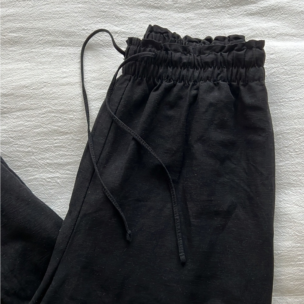 Linen wide leg pants